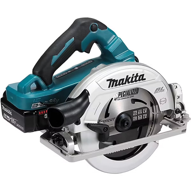 Scie circulaire Ø 190 mm 2x5Ah 18V LXT ®MAKITA DHS783T2JU en coffret + puce AWS