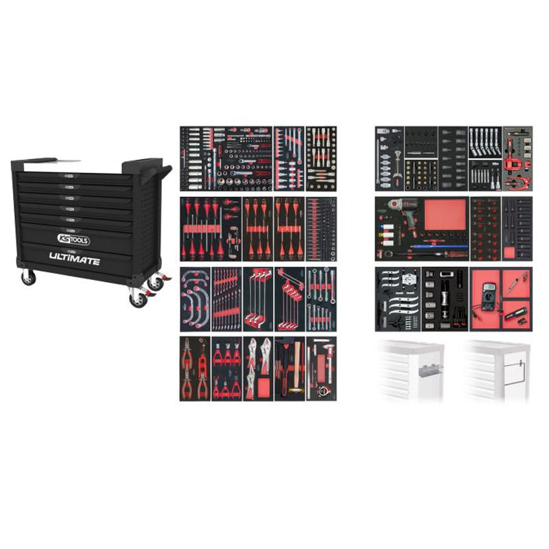 Servante XL 7 tiroirs équipée de 677 outils  - KS TOOLS - 825.7677