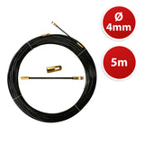 Tire fils noir en nylon Ø4mm, 5m, à tête interchangeable TECNID - VELAMP - SYN4-005
