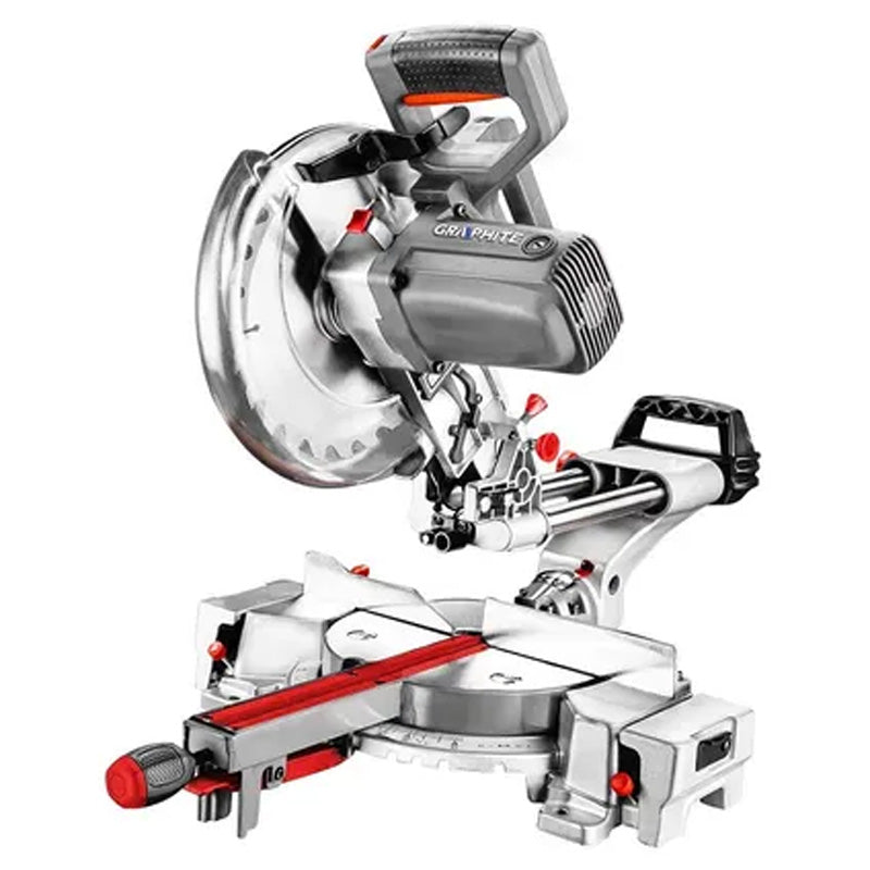 Scie à onglet radiale 1800W, lame 254 x 30 mm, 60T TCT - GRAPHITE - 59G812