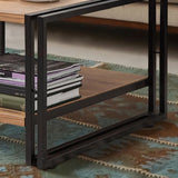 Table basse Cosmo Arena pin atlantique, 70 x 40 x 70 cm