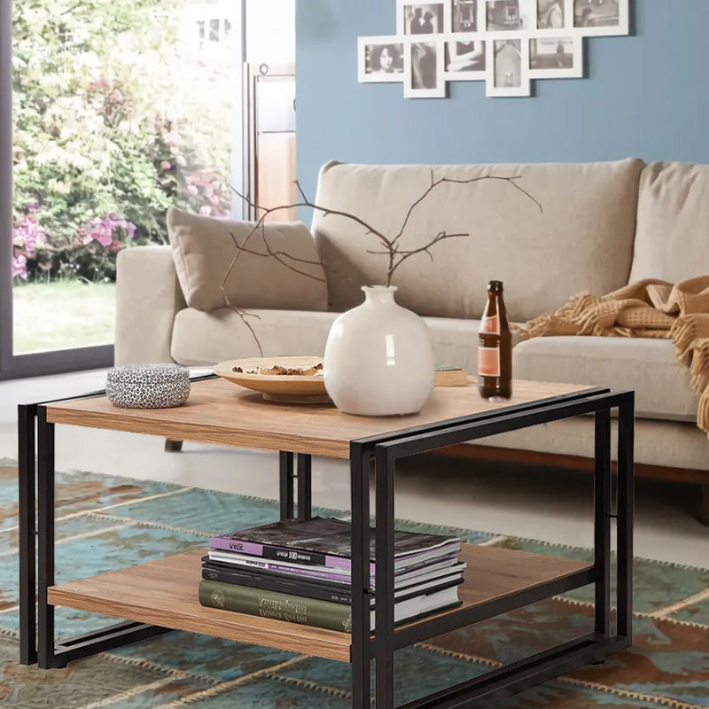 Table basse Cosmo Arena pin atlantique, 70 x 40 x 70 cm