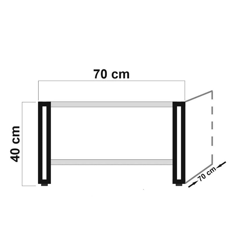 Table basse Cosmo Arena pin atlantique, 70 x 40 x 70 cm