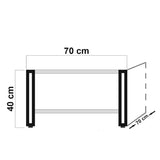 Table basse Cosmo Arena pin atlantique, 70 x 40 x 70 cm