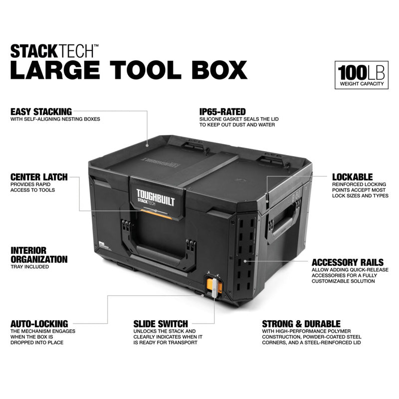 Grande boite à outils StackTech TOUGHBUILT TB-B1-B-50-BEA
