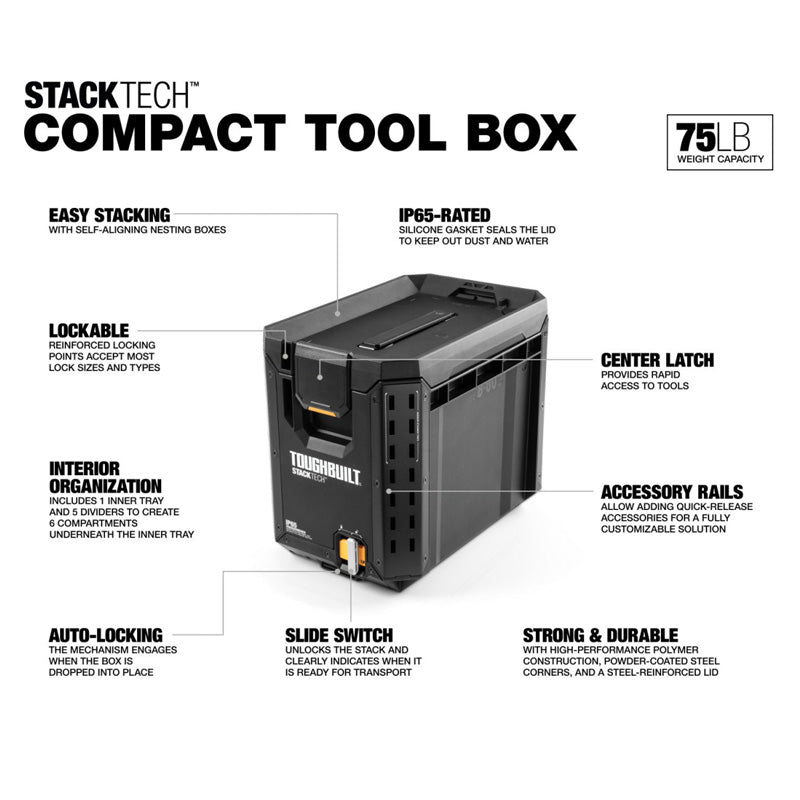 Boite à outils Compacte StackTech TOUGHBUILT TB-B1-B-60C-BEA