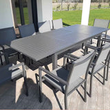Table JEAN  10 places Anthracite Extensible CEZARE