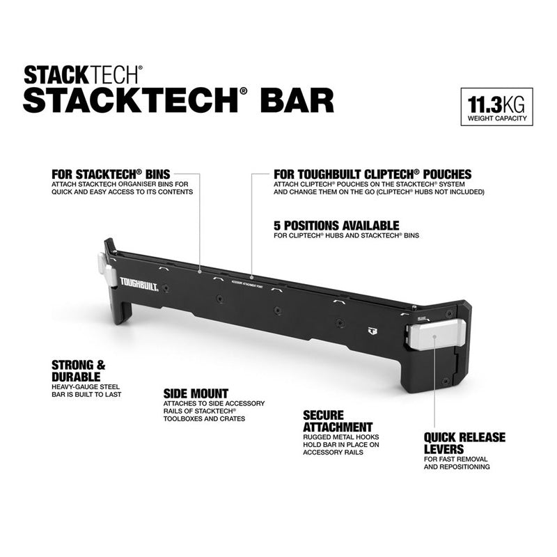 Barre StackTech TOUGHBUILT TB-B1-A-30-BEA pour system Cliptech