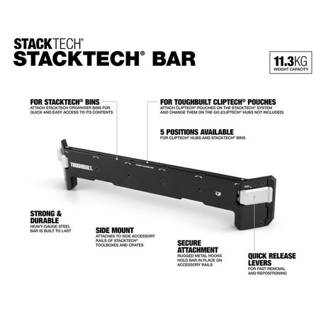 Barre StackTech TOUGHBUILT TB-B1-A-30-BEA pour system Cliptech