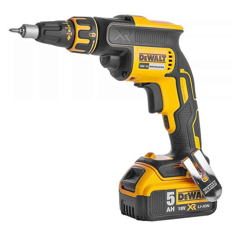 Visseuse à placo 18V DEWALT DCF620P1K-QW Brushless avec coffret, une batterie 5,0 Ah et un chargeur pour vis à bande