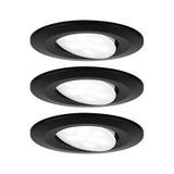 x3 Encastré Calla LED orientable 30° - Paulmann - D.90mm - 6W - 680lm - 4000K - 230V - BBC/IP65 - Lot de 3