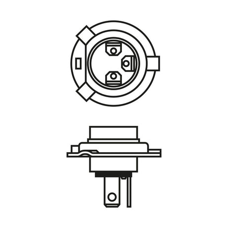Pack 2 ampoules BOSCH 1987301136 projecteur longue portée H4 12V 60W P43t