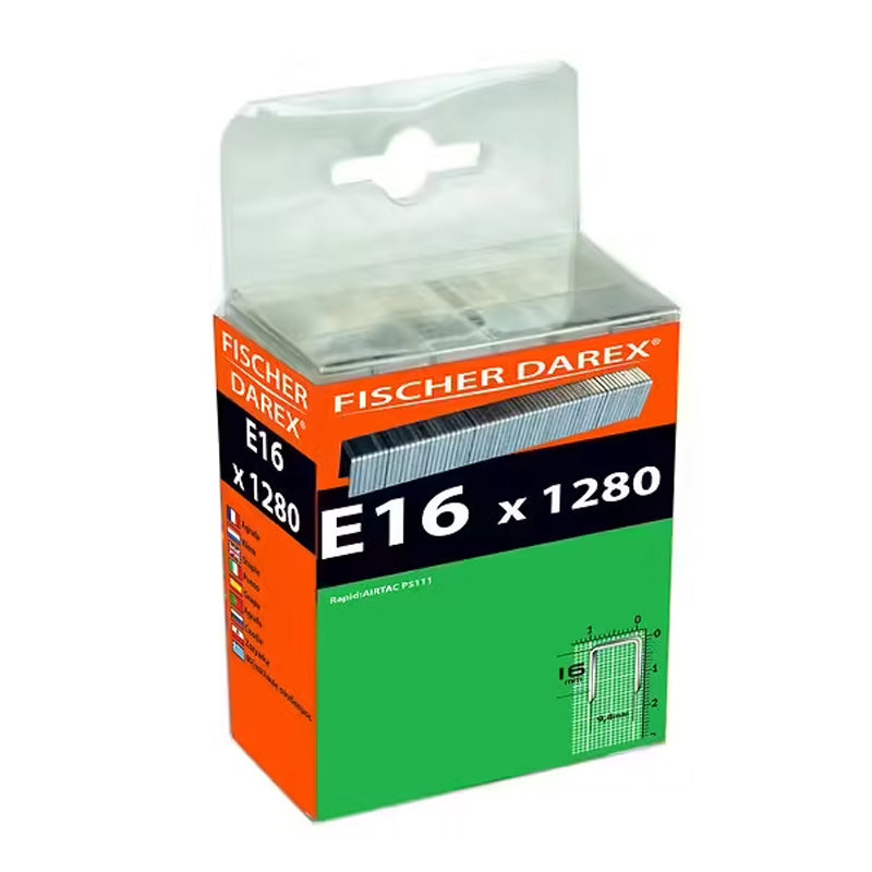 Agrafes type E 16mm gros conditionnement FISCHER DAREX - 25050480