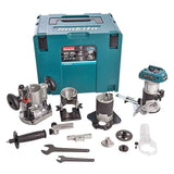 Affleureuse MAKITA DRT50ZJX3 - 18V - Ø 8mm avec kit d'accessoires