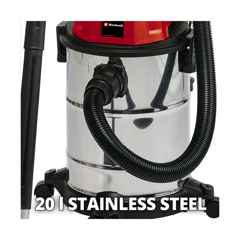 Aspirateur Eaux Et Poussières Einhell TC-VC 3055 S - 950W, 190 Mbar, Cuve Inox 30L, Avec Accessoires