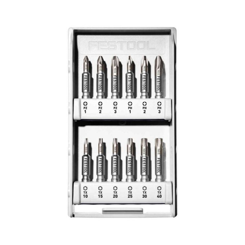 Assortiment d'embouts FESTOOL 205823 SYS3 XXS CE-TX BHS 60 pour perceuses-visseuses sans fil à interface FastFix