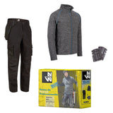 Box tenue de travail professionnelle NORTH WAYS Pantalon + Gilet + Genouillères