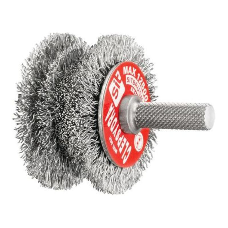 Brosse circulaire profilée tige courte SIT 0880 - Pour perceuse - En acier inoxydable 0,30mm - Ø60mm - E 30mm