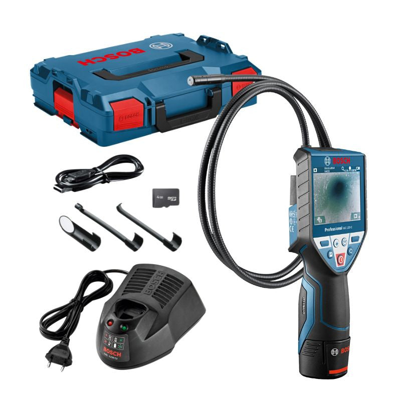 Caméra d'inspection GIC 120 C BOSCH 601241201 12V - 1 batterie 2,0 Ah + chargeur avec accessoires
