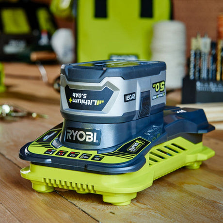 Chargeur RYOBI RC18-150 ultra rapide 18V One+ - bat Li-Ion