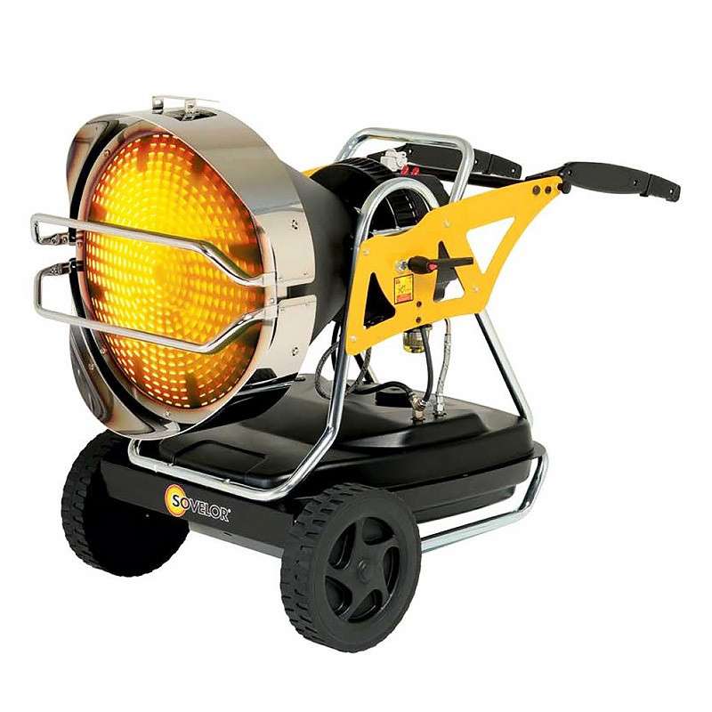 Chauffage Radiant à Gaz Mobile Sovelor Solor 4200 - Pour Intérieur - Fonctionne Sur Bouteille Gaz Propane/Butane - Chauffage Appoint - 6