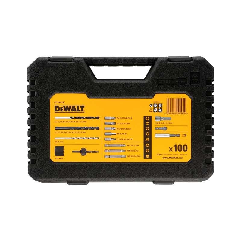 Coffret Accessoires Vissage Perçage DEWALT DT71563 (100 pièces)