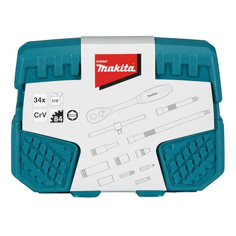 Coffret Clé à cliquet 1/4'' MAKITA B-65567