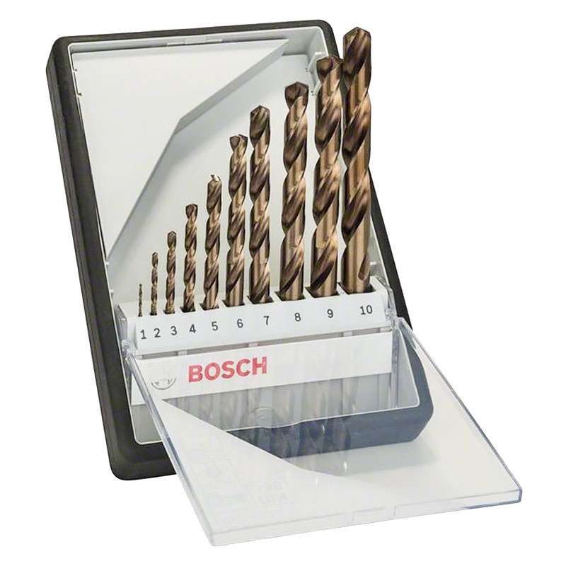 Coffret de 10 forets à métaux HSS-G BOSCH 2607010535 Robust Line