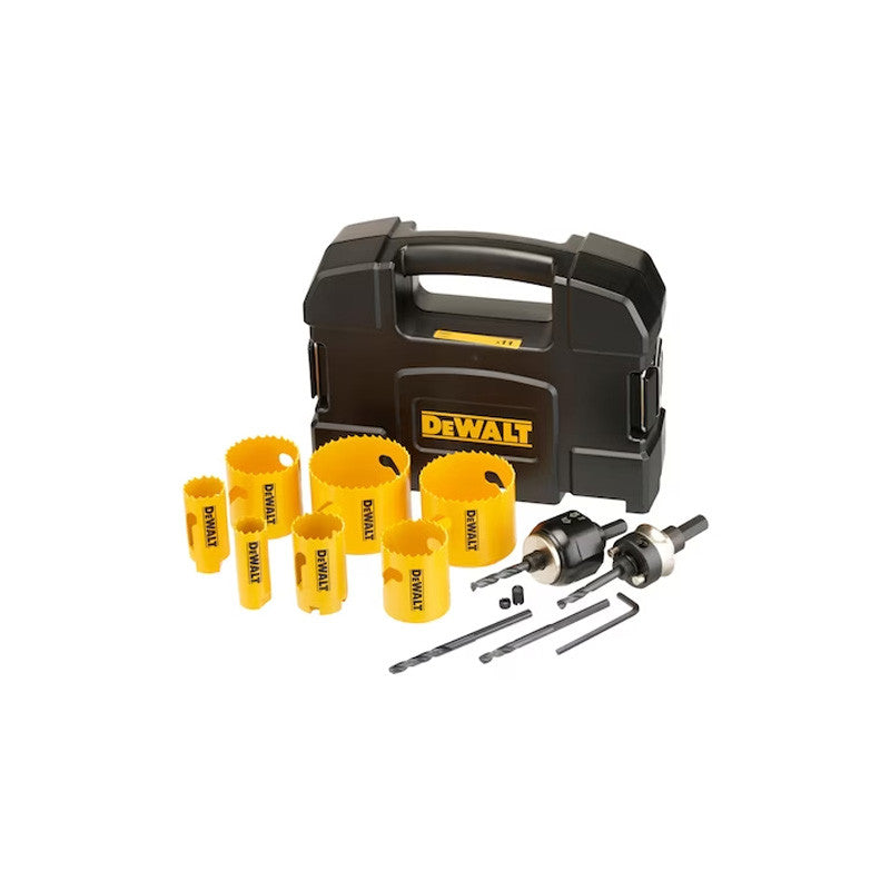 Coffret de 11 pièces pour scies-cloches bi-métal DEWALT DT90353-QZ Ø22, 29, 35, 44, 51, 64 et 68mm