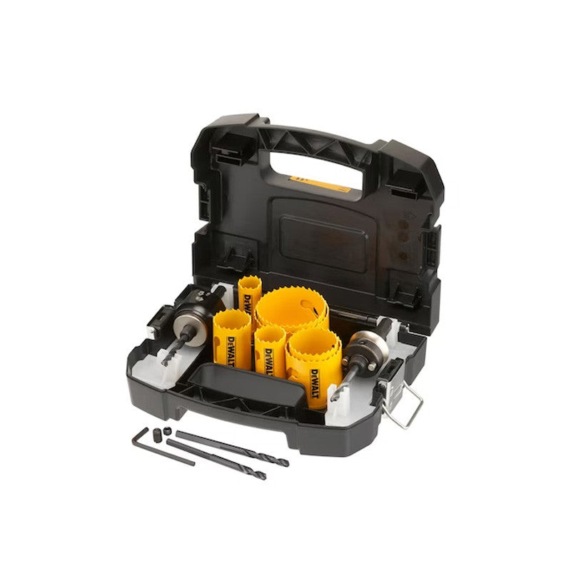 Coffret de 11 pièces pour scies-cloches bi-métal DEWALT DT90353-QZ Ø22, 29, 35, 44, 51, 64 et 68mm