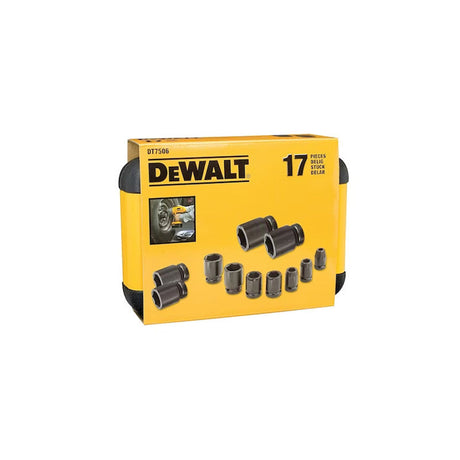 Coffret de 16 douilles à chocs DEWALT DT7506-QZ 1/4" - 1/2" avec adaptateur