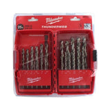 Coffret de 25 forets métaux MILWAUKEE 4932352376- HSS-G Thunderweb