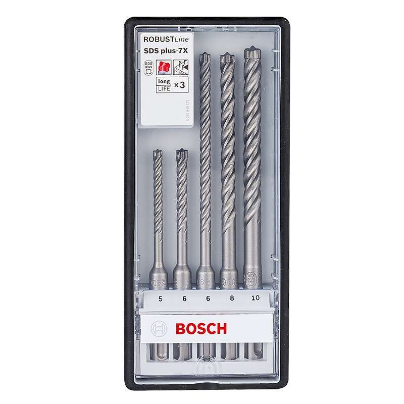 Coffret de 5 forets SDS-plus-7X BOSCH 2608576199 Robust Line pour perforateur