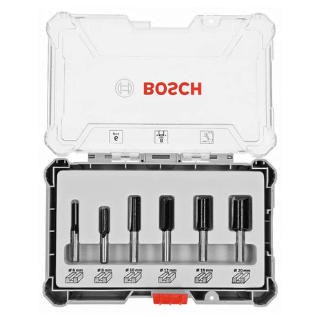 Coffret de 6 fraises droites Bosch Professional 2607017466 à queue de 8mm