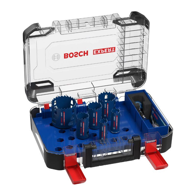 Coffret de 6 scies trépans BOSCH EXPERT TOUGH MATERIAL - 22/25/35/40/51/68mm