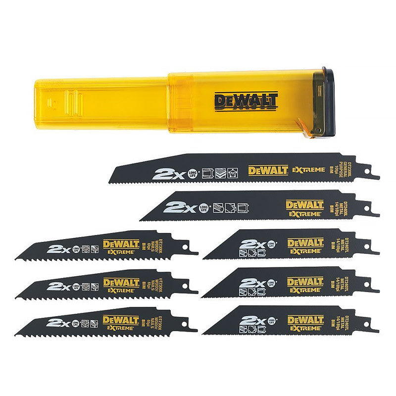 Coffret de 8 lames DEWALT  DT2443L pour scie sabre