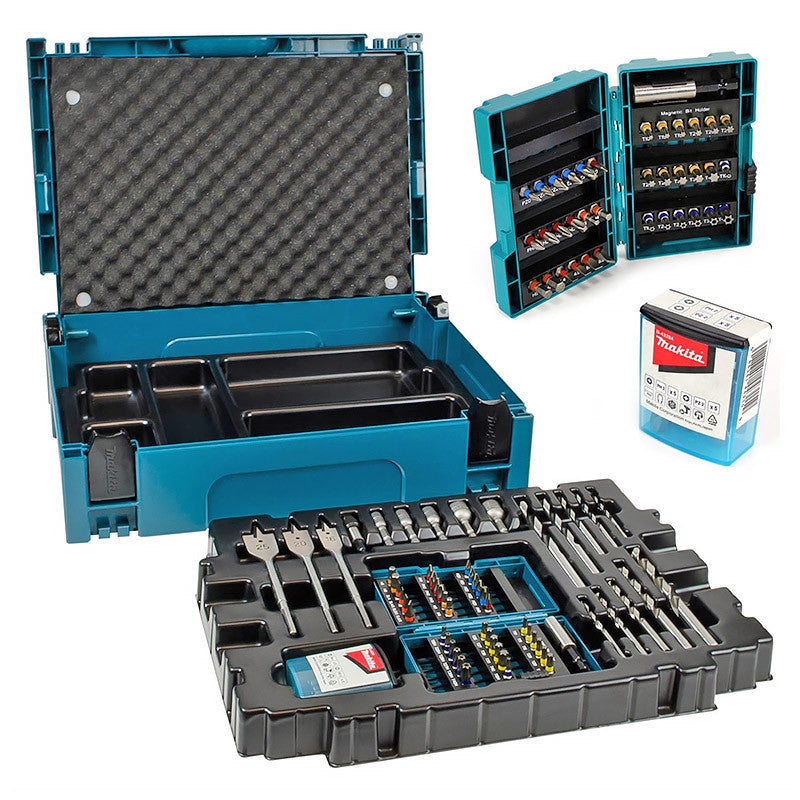 Coffret ensemble accessoires MAKITA B-43044 66 pièces en coffret MakPac