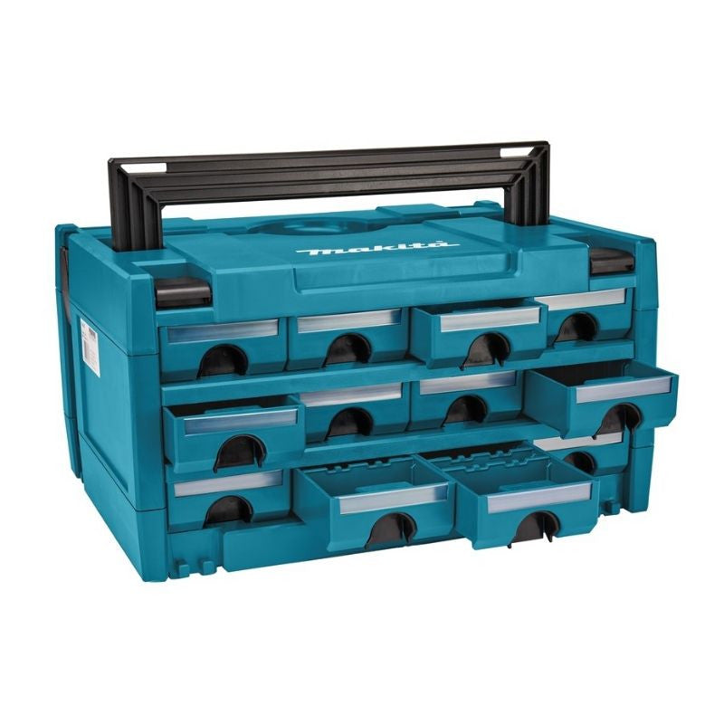 Coffret Mak-Pac avec 12 tiroirs P-84327 MAKITA pour petites pièces et matériel auxiliaire