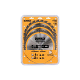 Coffret plastique de 3 lames Ø250mm  DEWALT DT1963-QZ Carbure Construction pour scie circulaire stationnaires : DT1952x2, DT1959