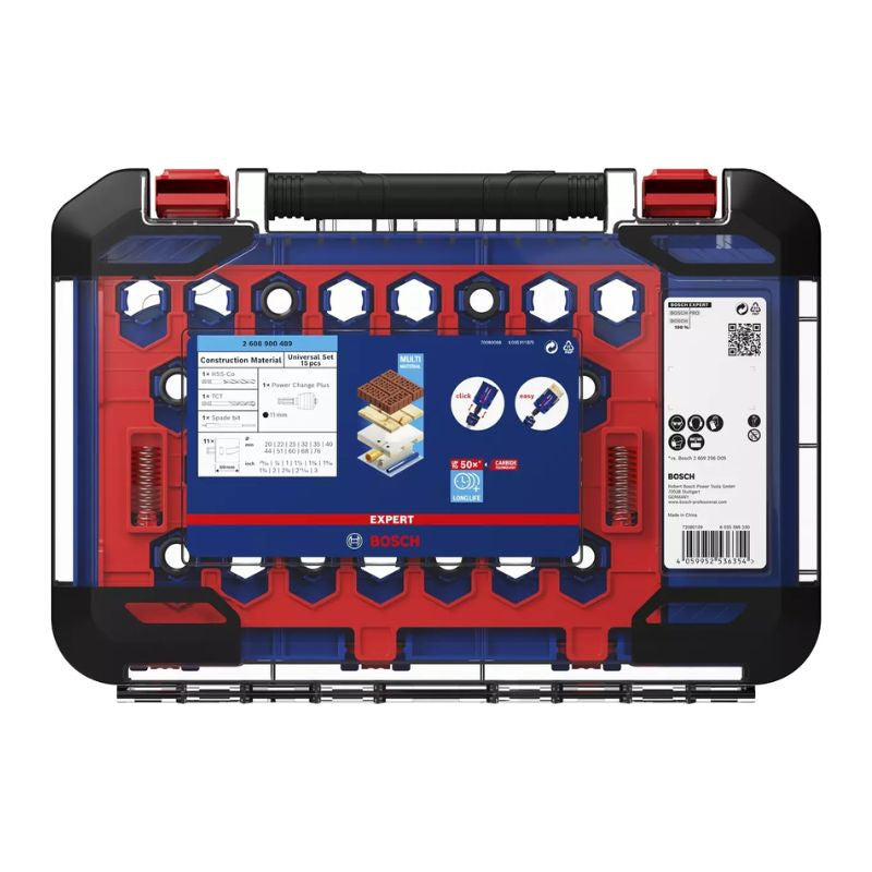 Coffret trépans multiconstruction Expert BOSCH 061599763Y 15 pièces + couteau suisse offert