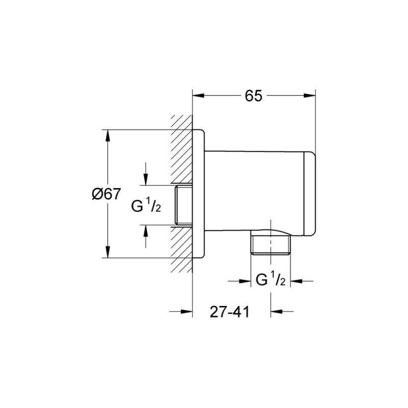 Coude RELEXA GROHE 28678000 à encaster - chrome