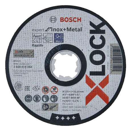 Disque à tronçonner BOSCH Professonal X-LOCK Expert for Inox and Metal Ø 125x1x22,23 mm