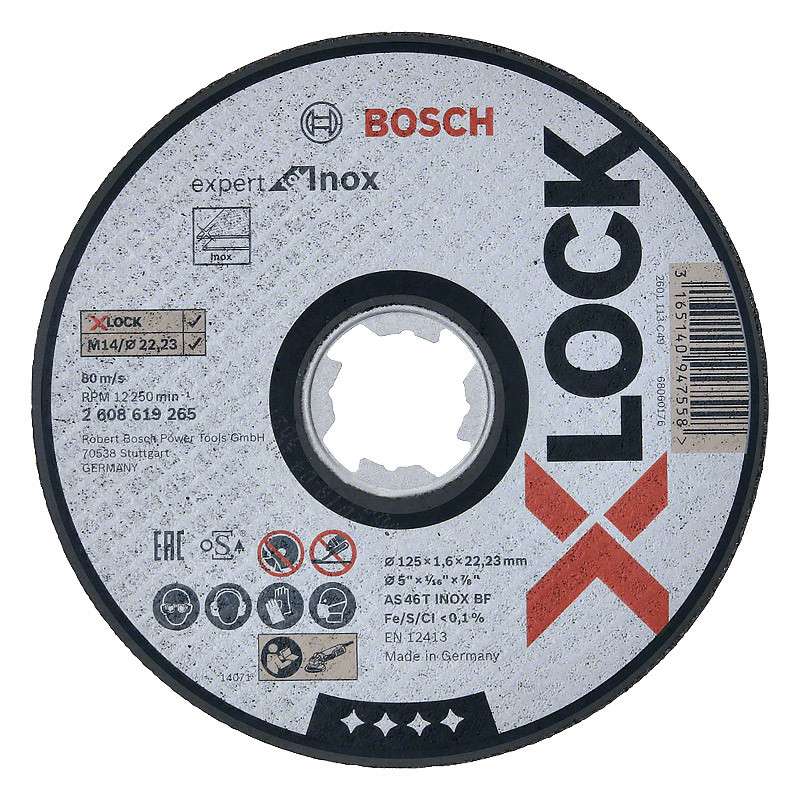 Disque à tronçonner BOSCH Professonal X-LOCK Expert for Inox  Ø 125x1,6x22,23 mm