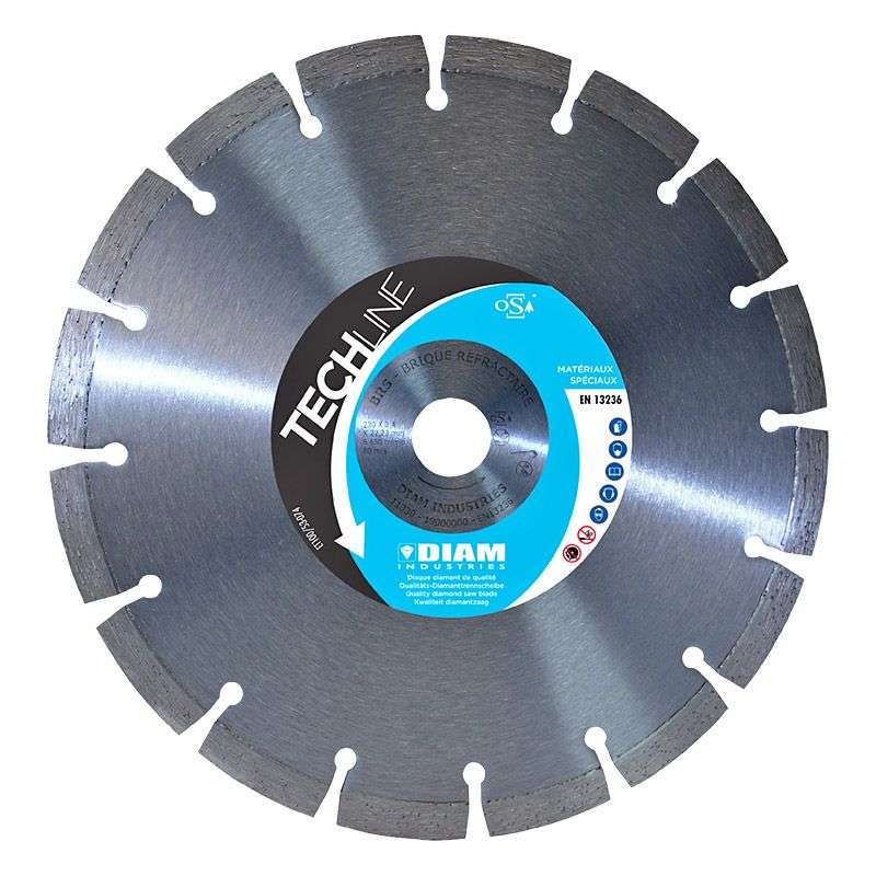 Disque DIAM INDUSTRIES BRS230 Gamme TECHLINE spéciale brique réfractaire Ø 230mm