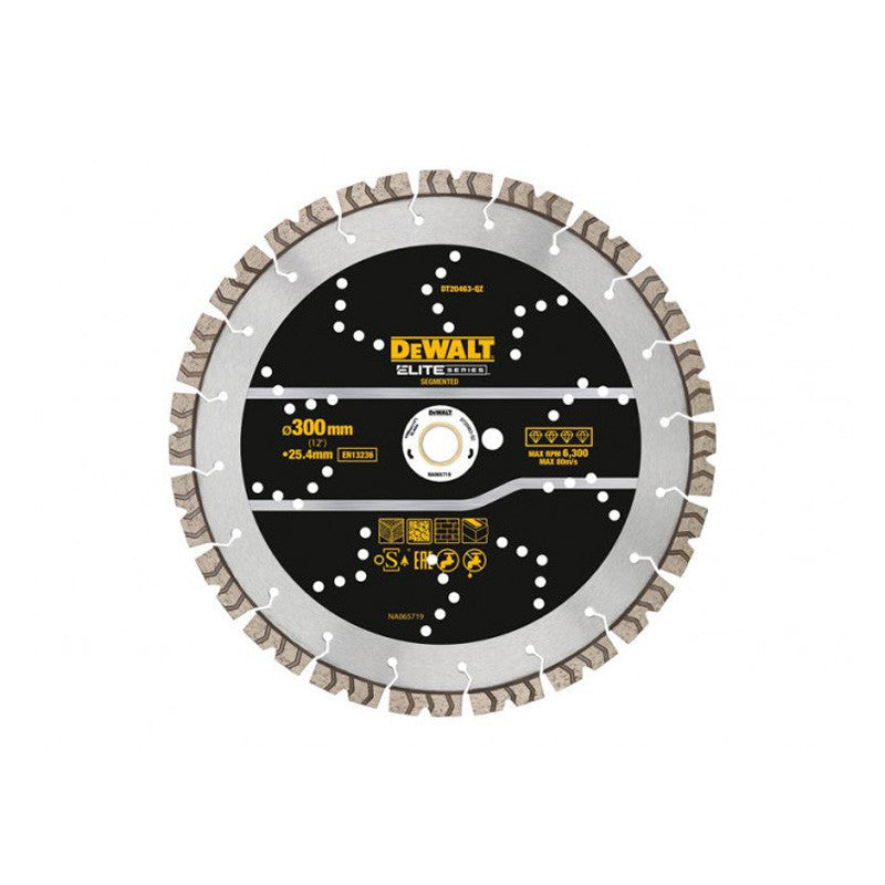 Disque diamant segmenté Ø300x25,4mm ELITE DEWALT DT20463-QZ pour tout usage