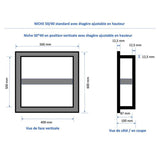 Duo de niches à carreler étanche MARMOX DUONICHE50/40 - Format intérieur 50x40cm - Profondeur 9cm