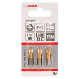 Embouts de vissage BOSCH 2607001546 Max Grip Phillips PH2 3 pièces