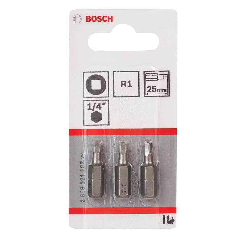 Embouts de vissage BOSCH 2608521109 extra-dure carré conique R2 3 pièces