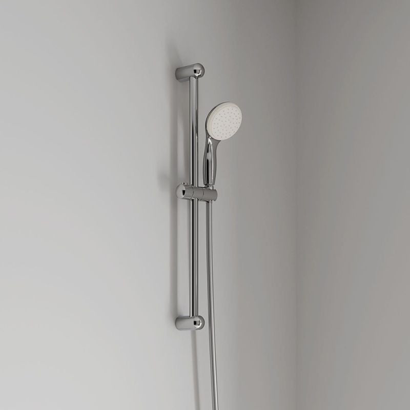 Ensemble TEMPESTA 100 GROHE 2759810E douchette 2 jets + barre 60 cm + flexible 175 cm - chrome & blanc