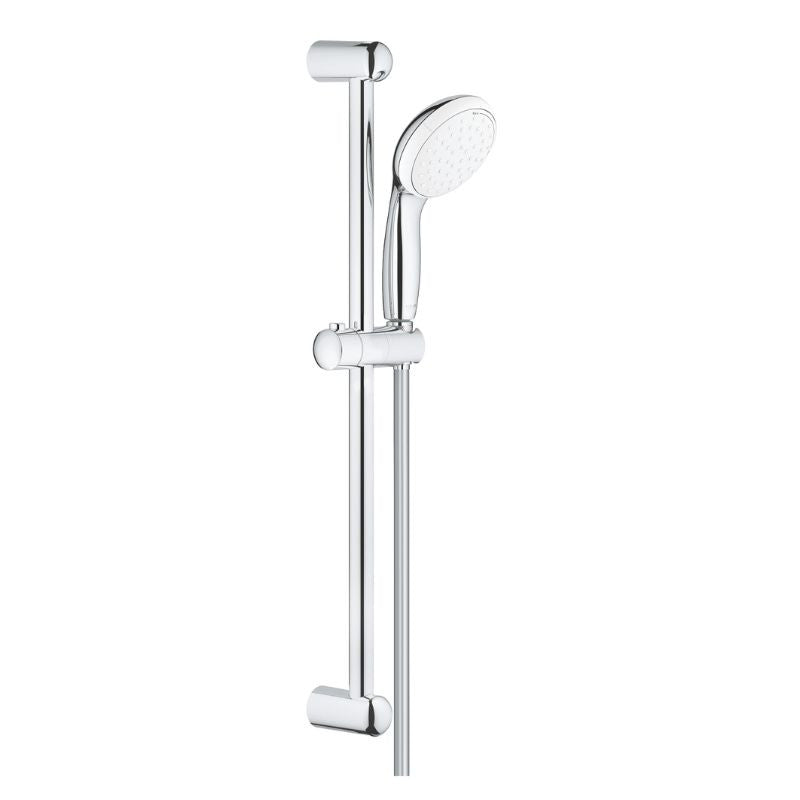 Ensemble TEMPESTA 100 GROHE 2759810E douchette 2 jets + barre 60 cm + flexible 175 cm - chrome & blanc